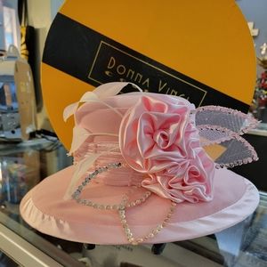 Donna Vinci Couture Pink Hat NWT